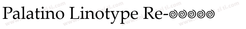 Palatino Linotype Re字体转换